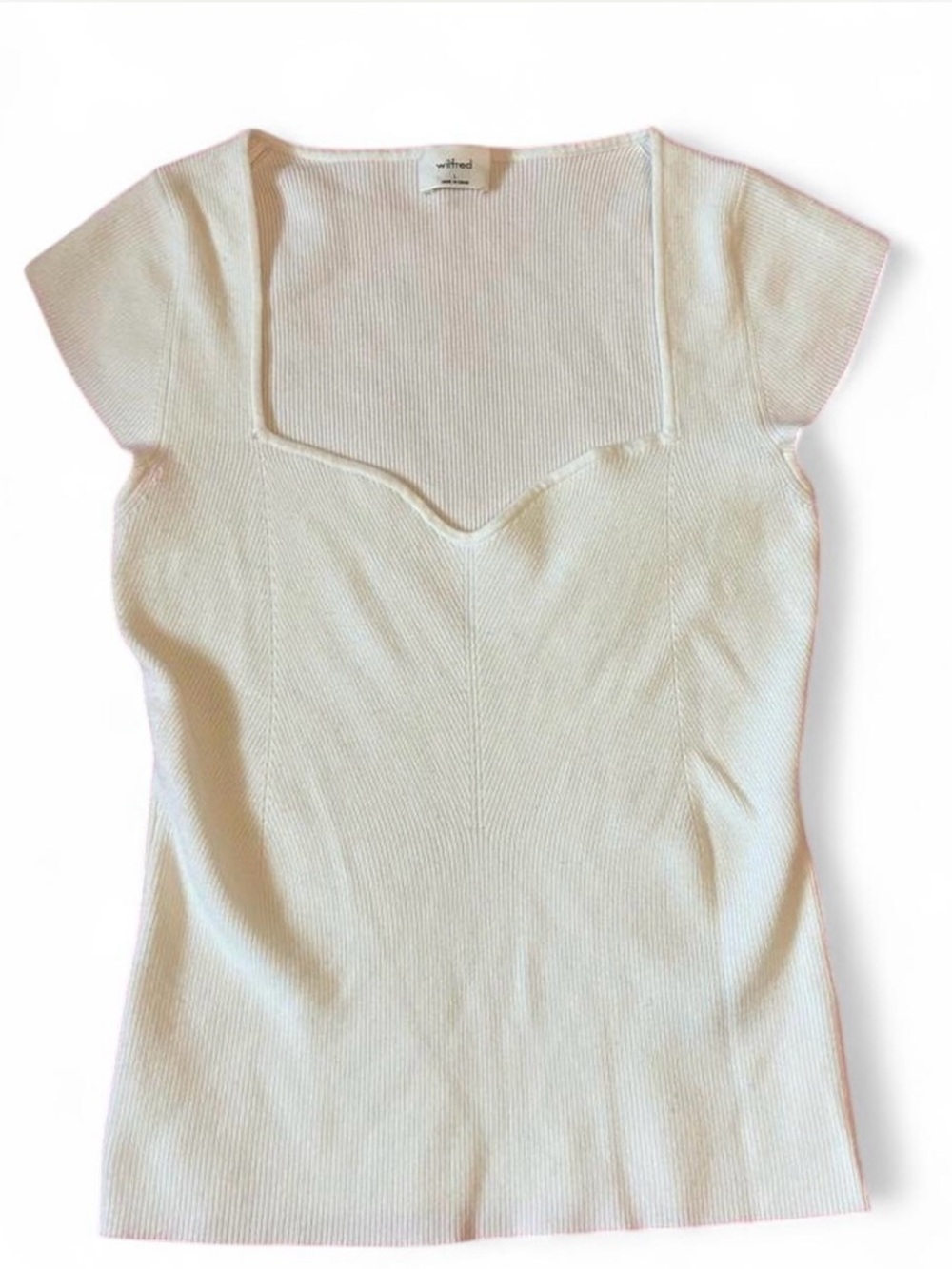 ✨Wilfred cream ribbed knit top ✨